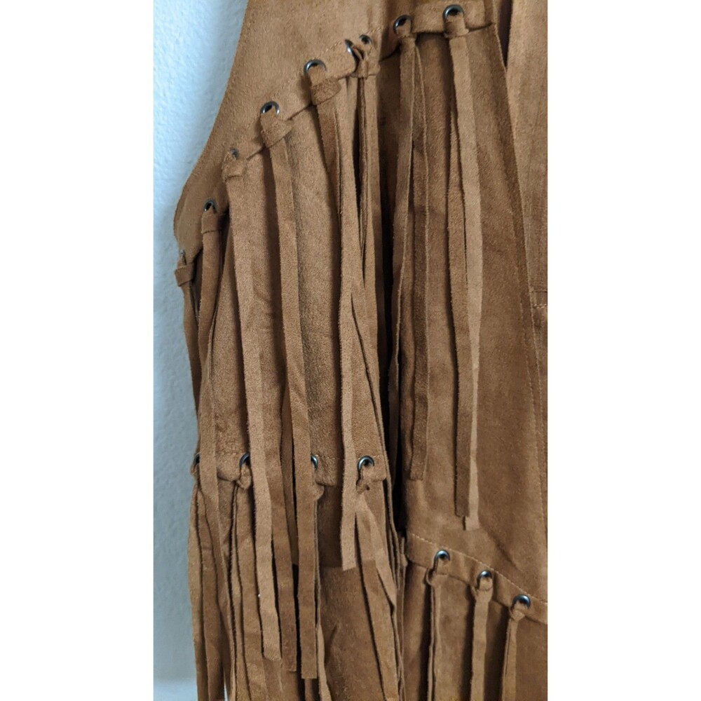 NWT-Boot Barn VOCAL Eyelet Fringe Camel Women's Vest Faux Suede XL NEW!!! $49.99 - Picture 8 of 12